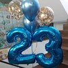 Number 30 Balloons, Blue 30 Number Balloons, 40 Inch Blue