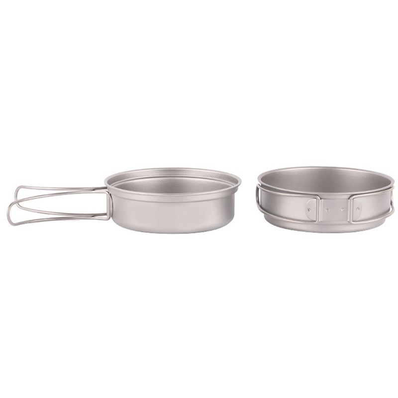 Lixada Ultralight Titanium Frypan Outdoor Camping Hiking Backpacking Cooking Frying