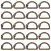 20Pcs Metal D Rings Snake Pattern Wear Resistant Metal Rings