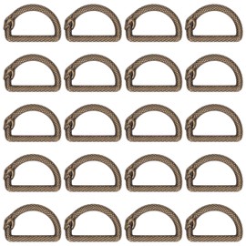 20Pcs Metal D Rings Snake Pattern Wear Resistant Metal Rings Buckle for DIY Belts Luggage Belts Handbags Backpacks