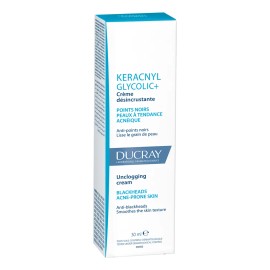 Crema Facial Ducray Keracnyl Glycolic+ para Puntos Negros y Espinillas 30 ml