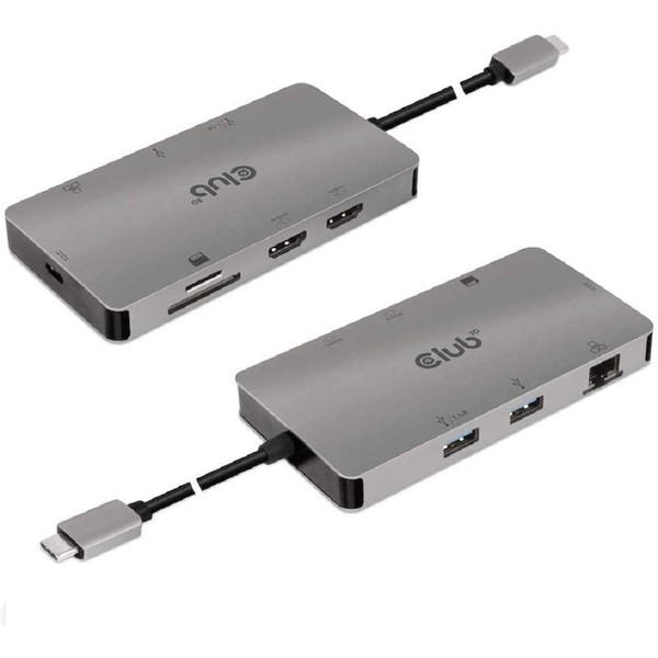 Club 3D USB 3.2 GEN1 USB 3.2 Gen1 Type-C 8-in-1