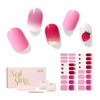 NAILOG Semi-hardened Gel Nail Stickers (34 Pieces), Long Lasting, Salon