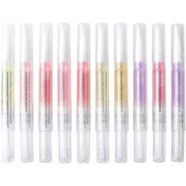Lápiz Nutritivo para Cutículas de Uñas, 10 Piezas, Aceite Mineral Oil y Beeswax, Formato Portátil, Varios Estilos, Uso en Salón de Manicura y Tienda Estilo Aleatorio