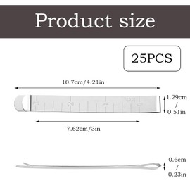 25 PCS Stainless Steel Hemming Clips, Stainless Steel Sewing Clips, Sewing Clips Pinning Sets, Stainless Steel 3 Inch Hemming Clip for Pinning, Marking, Sewing Project