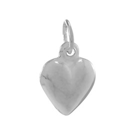 jewellerybox Sterling Silver Puffed Heart Charm