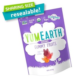 YumEarth Gummy Fruits Allergy Friendly Organic Vegan Candy 4 oz Gluten Free Treats