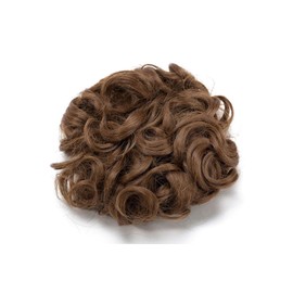 Short Combs Messy Curly Wavy Hair Extensions Bun Piece Up Do Drawstring Ponytail Clip in Comb Hair Extensions Chignon Light Brown