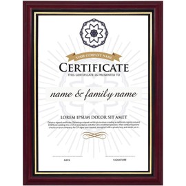 GraduationMall A4 Certificate Frame Document Diploma Picture Holder Wooden Plexilass for Wall Tabletop Display