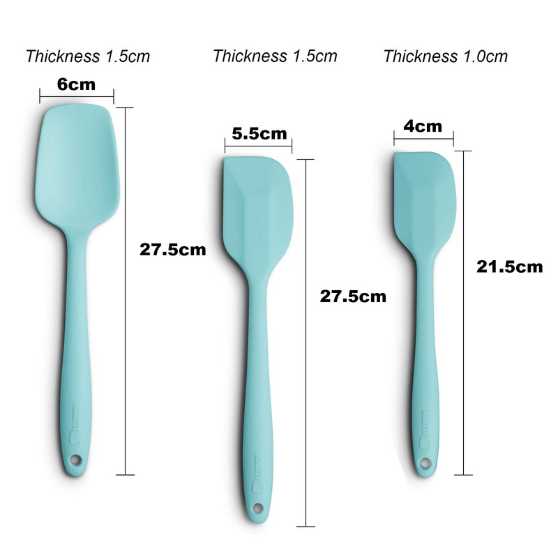 Silicone Spatula 3-piece Set, Ergonomic Handle High Heat-Resistant Spatulas, Non-stick