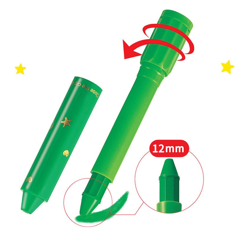 Crayon Washable Multiple Colour Rotating Easy Painting Fun Drawing for