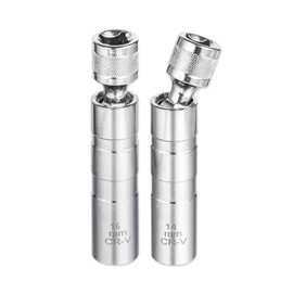 GIBOHOM Spark Plug Wrench 14 mm and 16 mm, Pack of 2 Magnetic Universal Flexible Spark Plug Wrench Set Tools for Removal for Car Repair