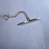 8-inch S-Shape Curved Shower Arm with Flange, Stainless Steel Top