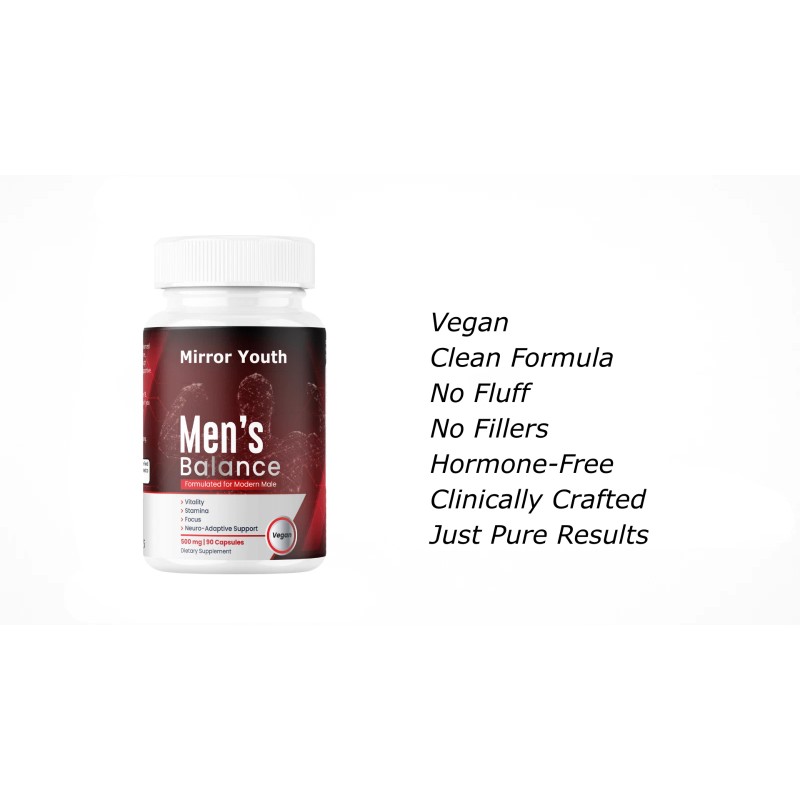 Mirror Youth Men's Balance Vegan Supplement | L-Citrulline Ashwagandha Cistanche