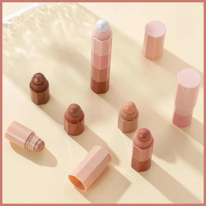 Glitter Eyeshadow Stick Set, 8 Colors Waterproof Eye Shadow Stick