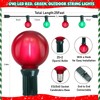 G40 LED Outdoor Christmas String Lights 25FT Hanging Globe String