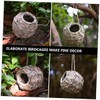 KONTONTY Weather Resistant Hummingbird Bird House Nest Natural Grass Bird