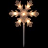 Northlight Lighted Snowflake Christmas Pathway Markers - 14.25" - 5ct