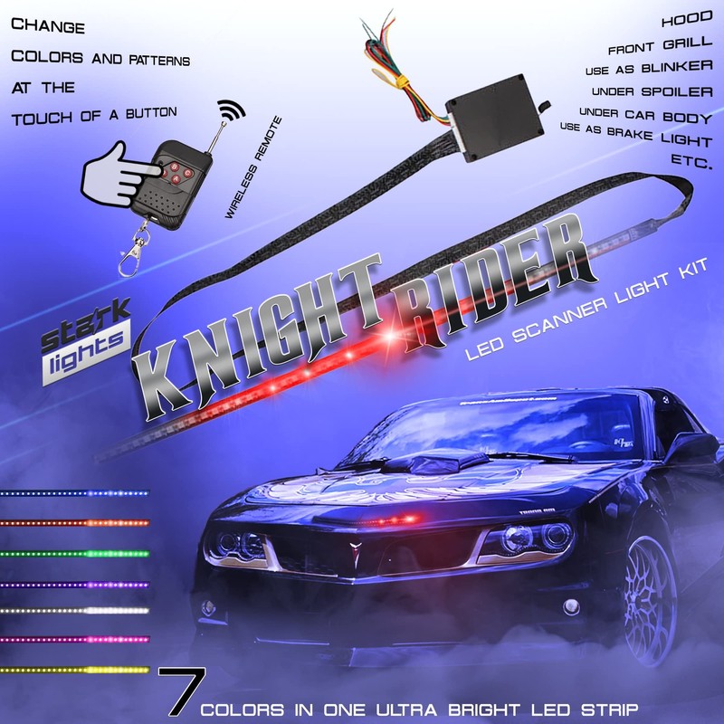 Stark Industries 48 RGB Knight Rider Scanner DRL Multi Color