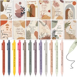 Sinmoe 12 Sets Geschenke zur Mitarbeiteranerkennung Enthalten 12 Motivations Notizbücher 12 Inspirierende Kugelschreiber Geschenkideen mit Motivierenden Sprüchen für Kollegen Lehrer Schüler(Einfach)