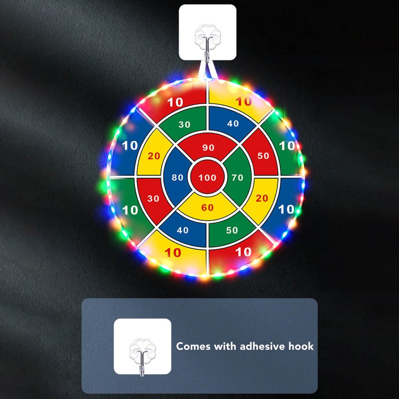 Sticky Ball Board Foldable Dart Board with LED 8 Mode
