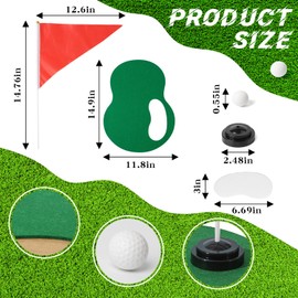 4 Set Golf Theme Centerpieces Table Set Including Ball Sand Trap Red Flag Plastic Flagpole Base for Golf Sport Party Decorations Supplies.