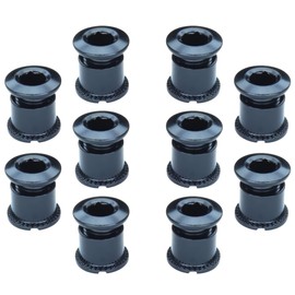 FregocS Bicycle Chainwheel Chainring Black Bolts Nuts Convenient Set of 10 (10 Pieces for Double) Durable Steel BIC-CRBt-WW_BLK
