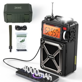 RunningSnail Solar Hand Crank Emergency Radio,NOAA Weather Alert, AM/FM/SW