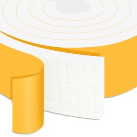 Trisiki Weather Stripping Door Seal Strip, Strong Adhesive Foam Insulation Tape for Doors and Windows, SoundProof Weatherproof Air Conditioning Insulation, Winterizing (2 in x 1/2 Inx 6.5Ft