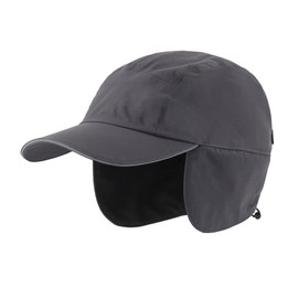 Connectyle Men's Waterproof Winter Earmuffs Cap, Cold Protection, Work Cap, gray (dark gray)