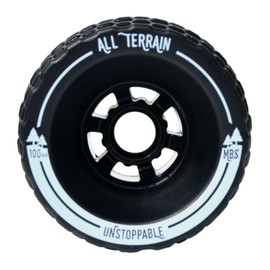 MBS 13401 - Black All-Terrain Longboard Wheels - 100mm X 65mm - Black