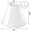 GOSO Bell Lamp Shades Set of 2 Medium Off White,