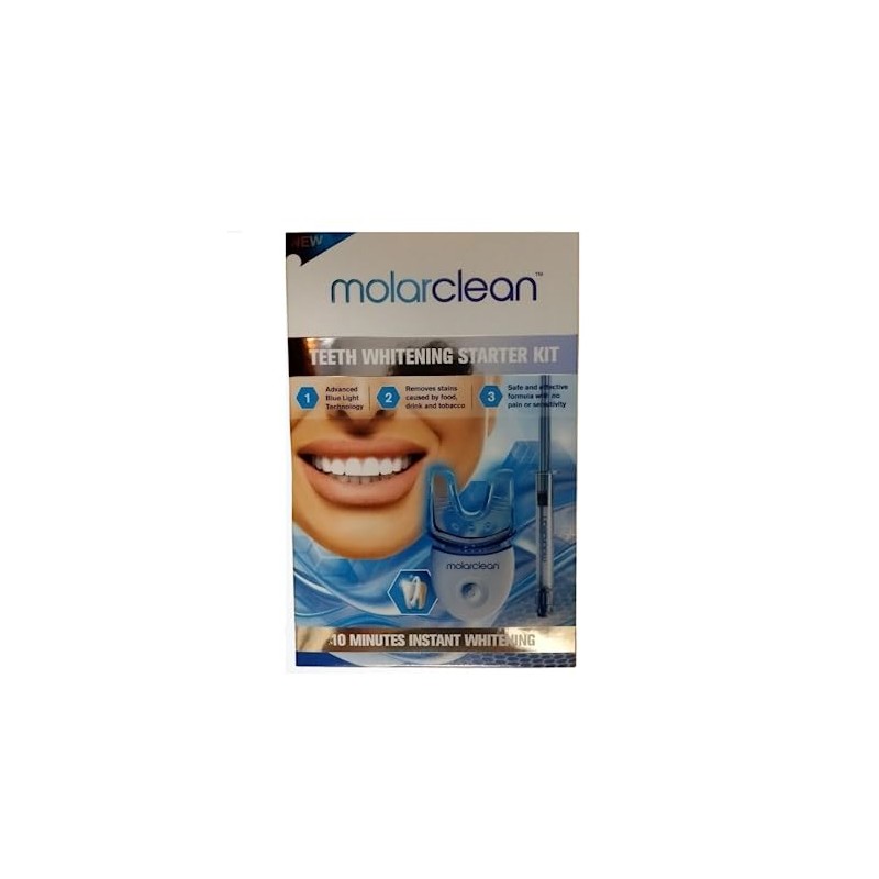 Molarclean Teeth Whitening Blue Led Light Whitening Gel Starter Kit