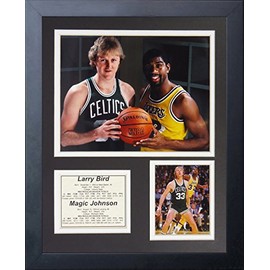 Legends Never Die "Larry Bird and Magic Johnson Framed Photo Collage, 11 x 14-Inch