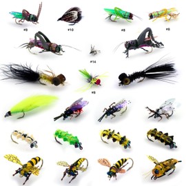 Fly Fishing Fly Set with Fly Box, Nymphs, Dry Flies, Wet Flies, Streamers, Realistic Flies (Realistic Flys)