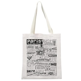GJTIM Paris Tote Bag French Theme Travel Bag for European Vacation (Paris Tote CA)