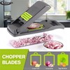 All-In-One, 12 Blade Mandoline Slicer, Vegetable Spiralizer, Cutter, Dicer, Food