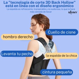 Chaleco Corrector De Postura Ortopédico Lumbar Unisex M Mvmy