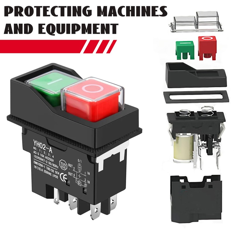 Idota Safety Switch KJD17 Switch 16A 250V 5 Pin Machine