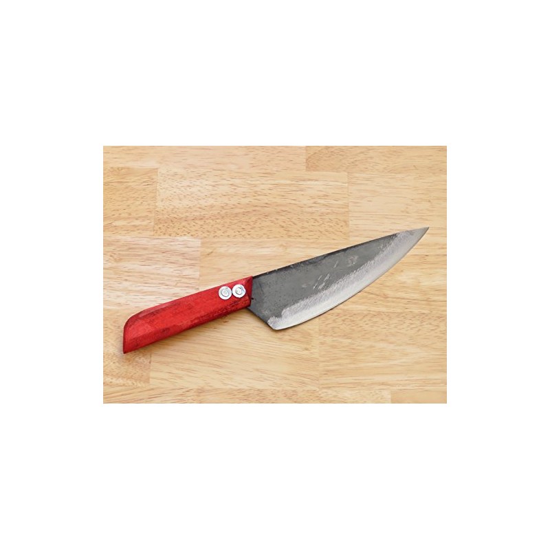 Crude - Asian Carbon Steel Boning Chef Kitchen Knife, Sharp,