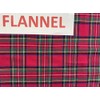 56” Wide 60% Cotton/40% Polyester Flannel Red/Green