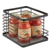 mDesign Stacking Wire Baskets Food Organizer Storage Metal Basket with