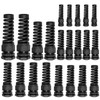 Mardatt 22PCS PG7 PG9 PG11 PG13.5 PG16 PG21 Black Waterproof