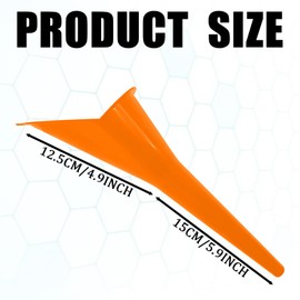 SWQS 2 PCS Long Neck Oil Funnes for Automotive Use, Multi-Function Plastic Funnel for Oil Change, No Spill Fuel Funnel for Filling Coolant, Transmission Fluid, Engine Oils, Gas Lubricants (Yellow)