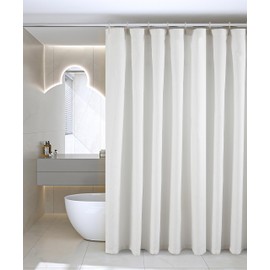 Violet Linen Eden Elegant Pattern, Polyester, Heavyweight, Silver Metalic Shine, Luxurious Damask Jacquard Fabric, Waterproof, Maganatic Hem, Soft Microfiber Hotel Quality Cloth Shower Curtain