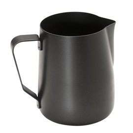 APS 10334 Milk Jug - High Quality Non-Stick Stainless Steel Milk Jug - Perfect for Making Milk Foam Universal Jug Black 350 ml