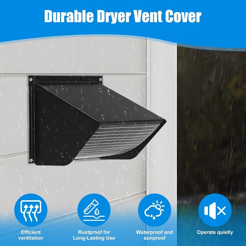 Wosijm Wall Vent Cap for Broan Exhaust Fan ​for Kitchen