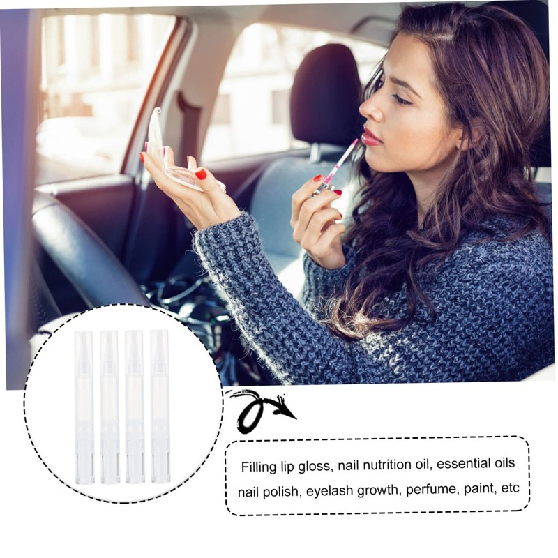 Mikinona 4Pcs Lip Oil Pens Concealer and Lip Gloss Tubes