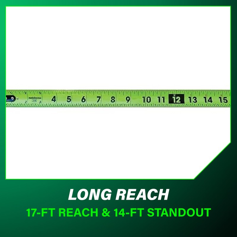 Metabo HPT Measuring Tape, 25' TruRange, Long Reach 17-ft, High