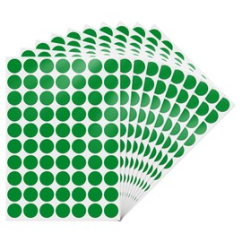 YIKIADA Green Dot Stickers 3/4 Inch Colored Round Labels Color Coding Polka Sticker Price Circle Waterproof Tags for Office Classroom Yard Sale 700 Pieces